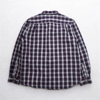 carhartt RELAXED FIT button-down flannel shirt L gray check chest pocket 102214 412
