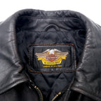 HARLEY DAVIDSON Rider's Jacket Leather Jacket L Black Cowhide Quilted Liner 94HT99