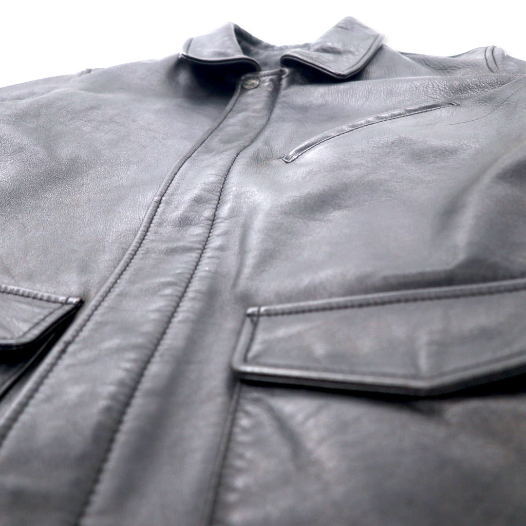 HARLEY DAVIDSON Rider's Jacket Leather Jacket L Black Cowhide Quilted Liner 94HT99