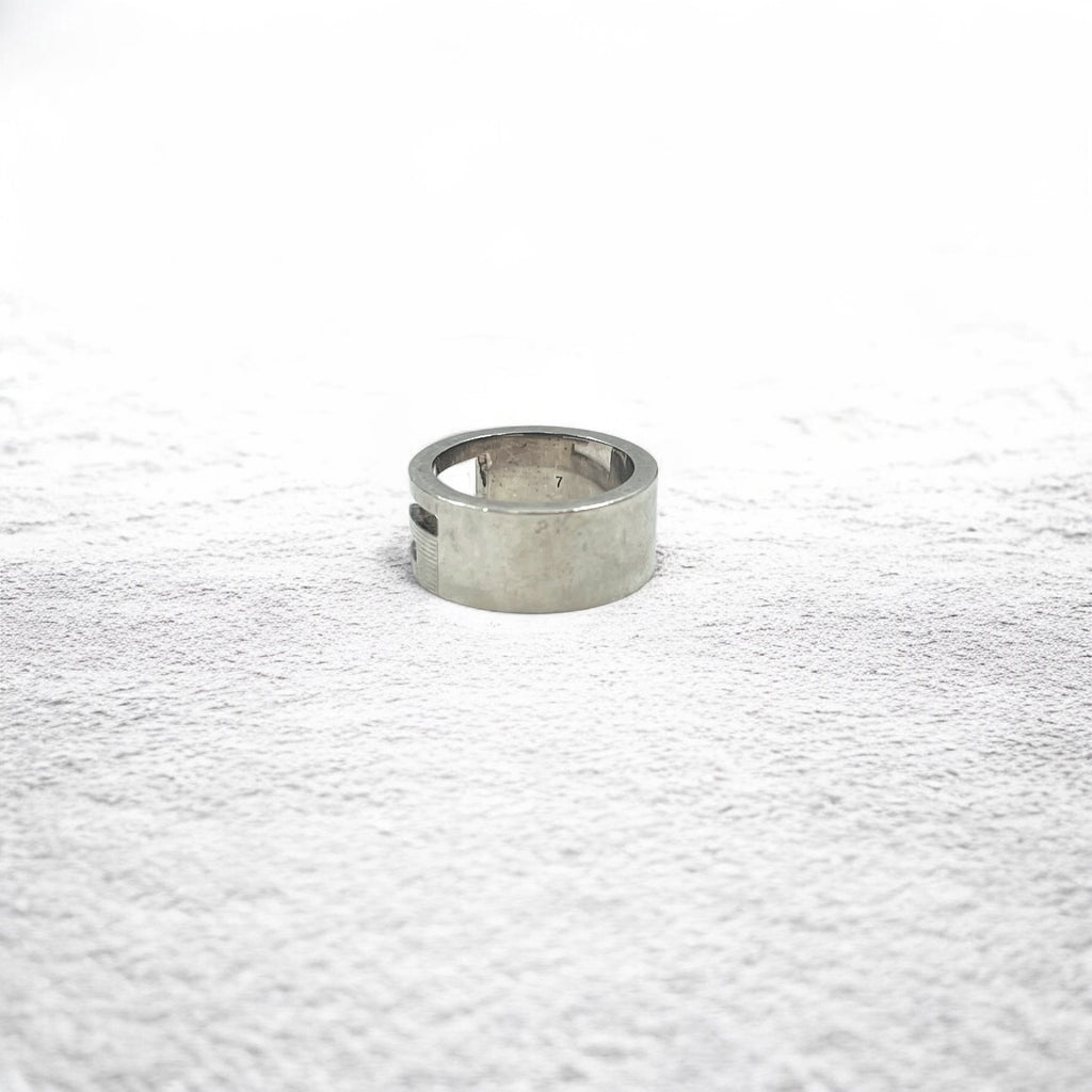 GUCCI Made in Italy G Mark G Ring Pinky Ring Size 6 Silver Ag925