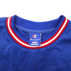 Champion 90s Tricolor Game Shirt, L, Blue, Polyester, Embroidered Logo, Blue Embroidered Tag