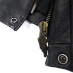 HARLEY DAVIDSON Rider's Jacket Leather Jacket L Black Cowhide Quilted Liner 94HT99