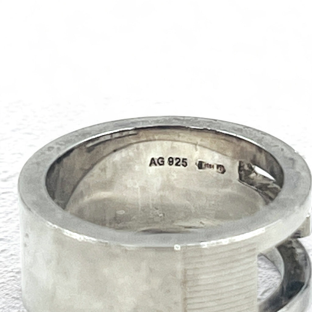 GUCCI Made in Italy G Mark G Ring Pinky Ring Size 6 Silver Ag925