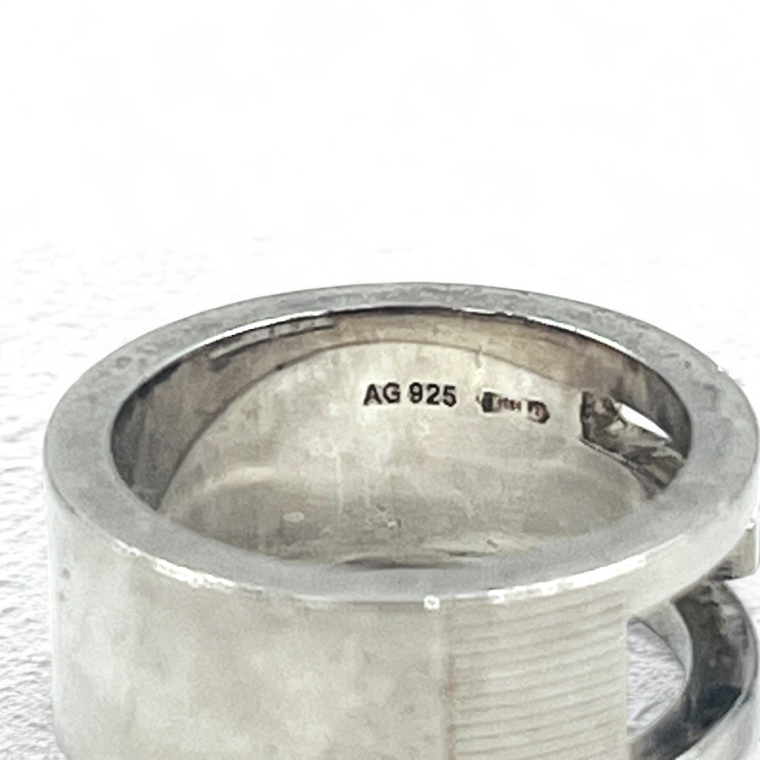 GUCCI Made in Italy G Mark G Ring Pinky Ring Size 6 Silver Ag925