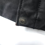 HARLEY DAVIDSON Rider's Jacket Leather Jacket L Black Cowhide Quilted Liner 94HT99