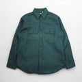 FIVE BROTHER 90s USA made twill work shirt L khaki polyester cotton ACWA UNION MADE