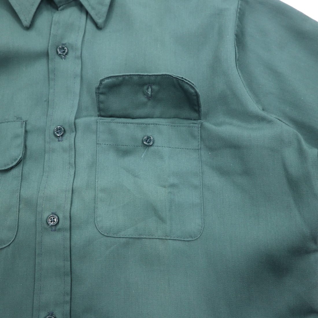 FIVE BROTHER 90s USA made twill work shirt L khaki polyester cotton ACWA UNION MADE