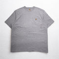 Carhartt Original Fit Pocket T-Shirt, Pocket Tee, 2XL TALL ORIGINAL FIT, Gray, Cotton