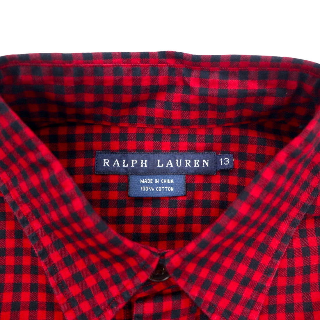 RALPH LAUREN Flannel Shirt XL Red Check Leather Elbow Patch Flap Pocket Unused