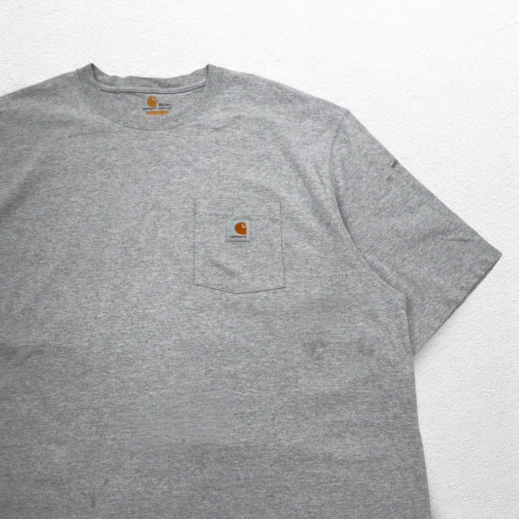 Carhartt Original Fit Pocket T-Shirt, Pocket Tee, 2XL TALL ORIGINAL FIT, Gray, Cotton
