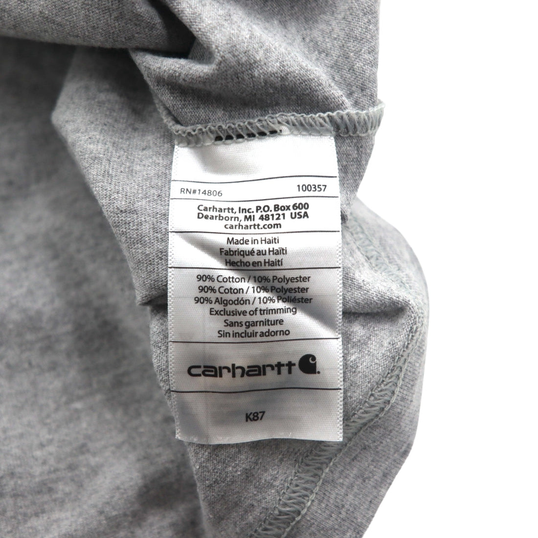 Carhartt Original Fit Pocket T-Shirt, Pocket Tee, 2XL TALL ORIGINAL FIT, Gray, Cotton