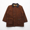 OUTBACK Oiled Hunting Jacket, Size L, Brown, Leather Collar, with Cape, Country Man