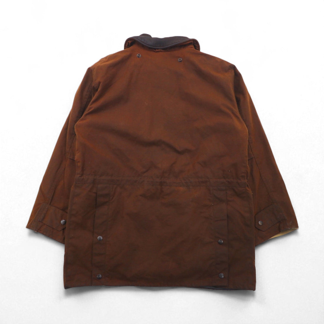 OUTBACK Oiled Hunting Jacket, Size L, Brown, Leather Collar, with Cape, Country Man