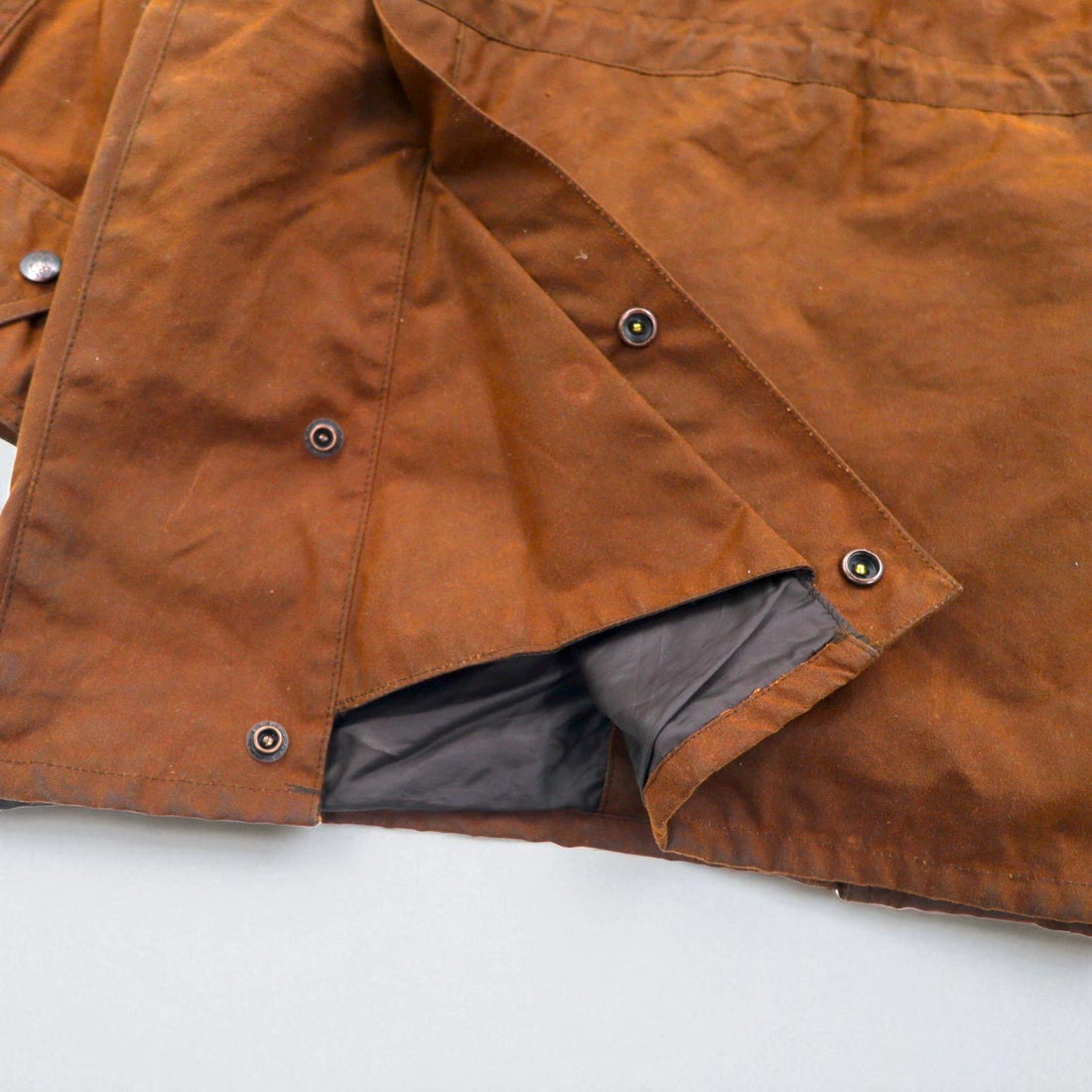 OUTBACK Oiled Hunting Jacket, Size L, Brown, Leather Collar, with Cape, Country Man