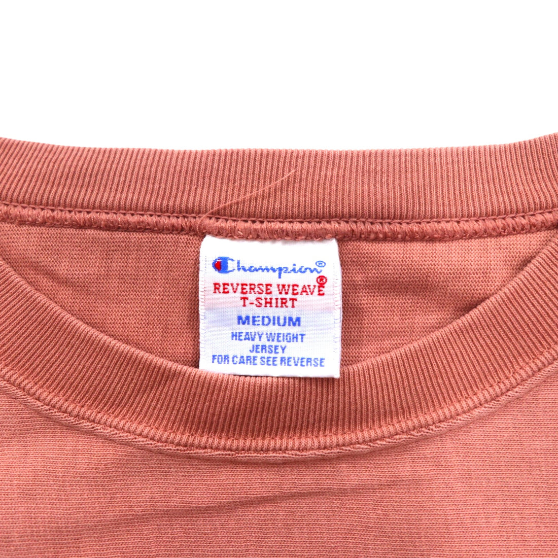 Champion Reverse Weave T-SHIRT Sweatshirt M Pink Script Logo Embroidery C8-P404