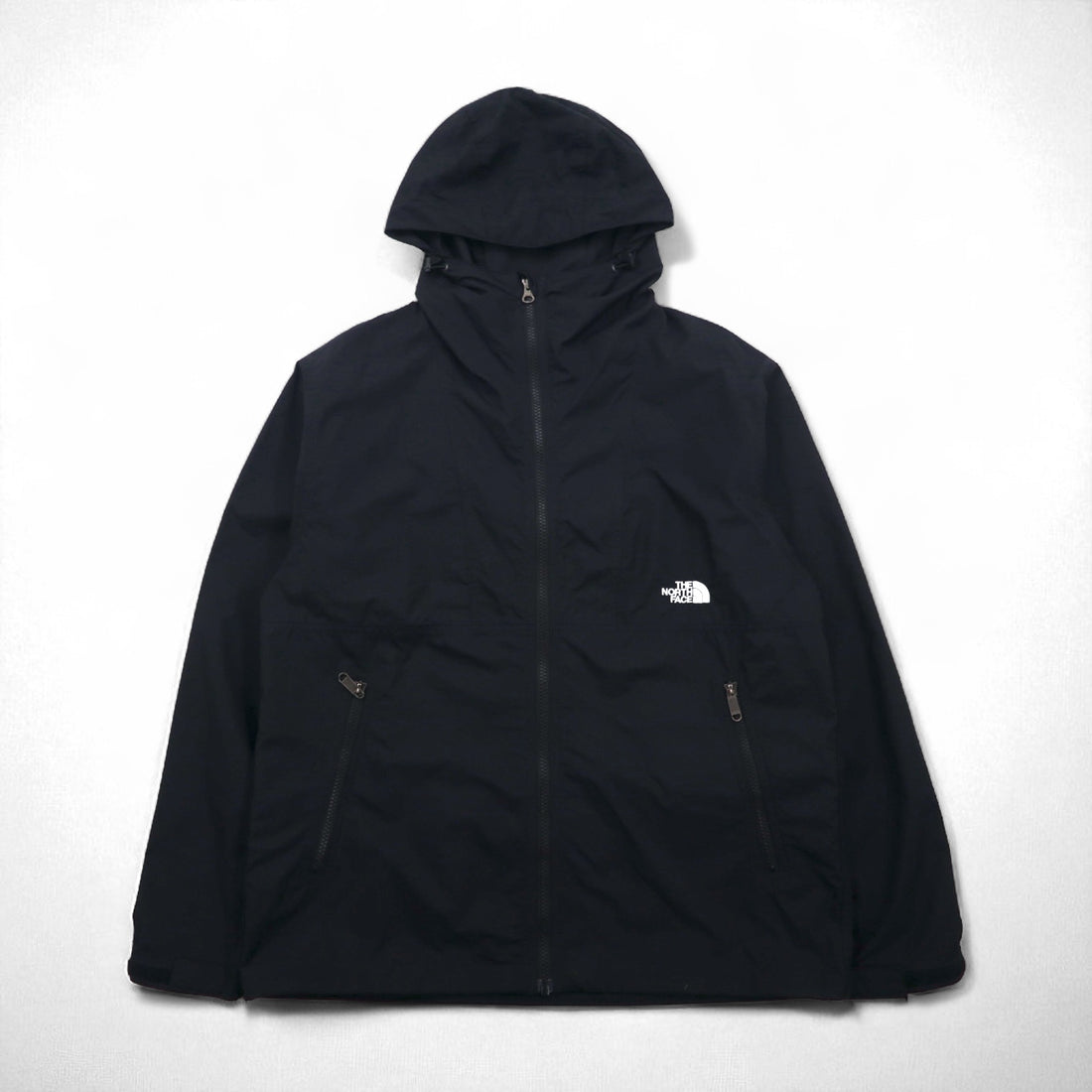 THE NORTH FACE Compact Jacket, Mountain Parka, Size M, Black, Nylon, Waterproof, NP72230