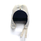 Leh Earflap Flight Cap Flight Cap Natural FREE Fleece Lined Earmuffs LEH 895