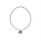 GUCCI Ball Chain Silver Necklace Pendant Ag925 Interlocking G Made in Italy