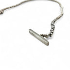GUCCI Ball Chain Silver Necklace Pendant Ag925 Interlocking G Made in Italy