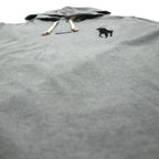 Polo Ralph Lauren ヘンリーネック パーカー L グレー 刺繍 ビッグポニー 鹿の子 ハーフボタン プルオーバー