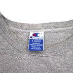 Champion USA Made 90s College Print T-Shirt XL Grey Cotton Marine ATHLETICS