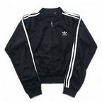 adidas 90年代 ATP型 ベロア トラックジャケット ジャージ L ブラック トレフォイルロゴ 3ストライプ