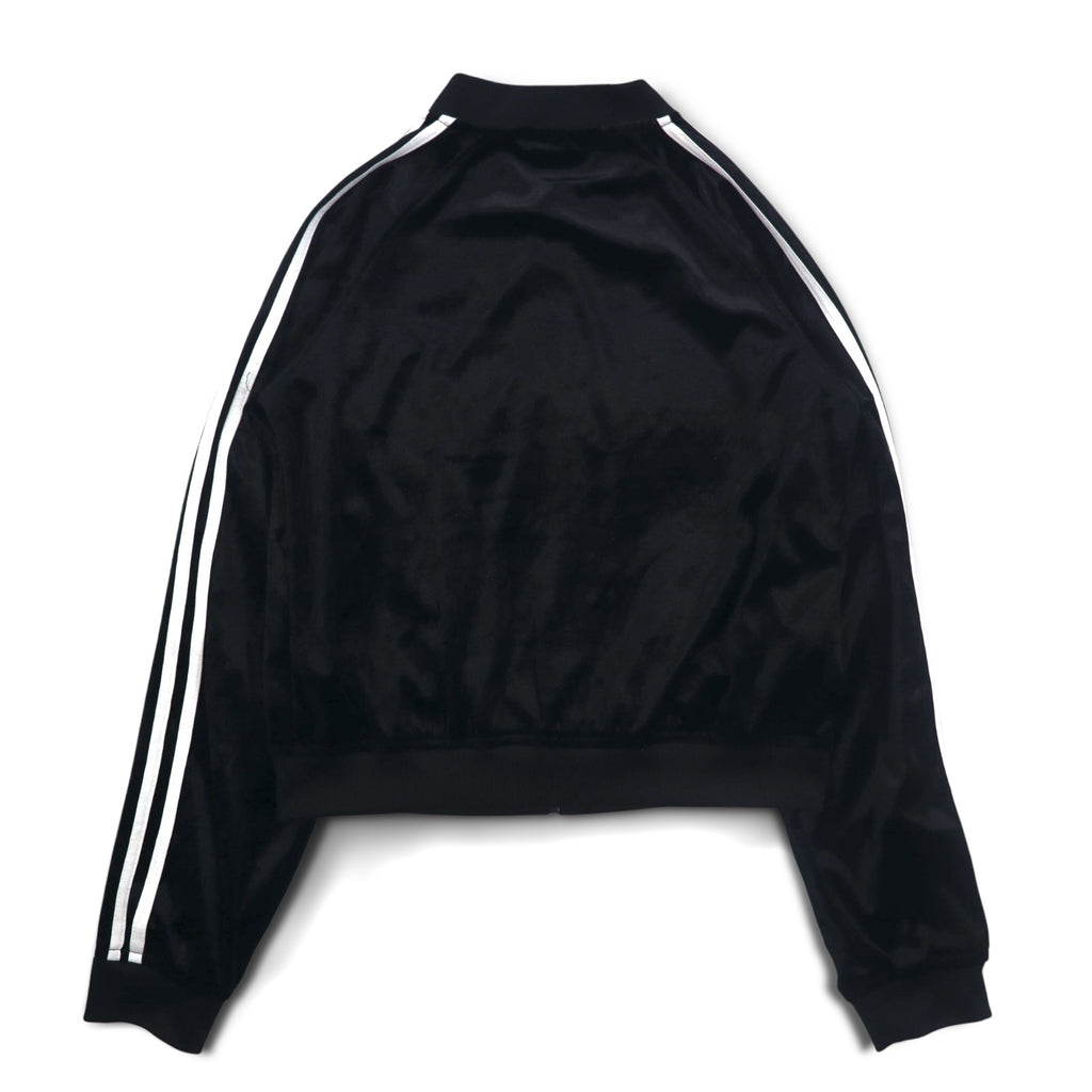 adidas 90年代 ATP型 ベロア トラックジャケット ジャージ L ブラック トレフォイルロゴ 3ストライプ