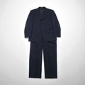 Brooks Brothers 3B Suit, Size M, Navy Wool, Double-Tuck, Wide Fit