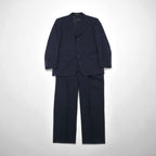 Brooks Brothers 3B Suit, Size M, Navy Wool, Double-Tuck, Wide Fit