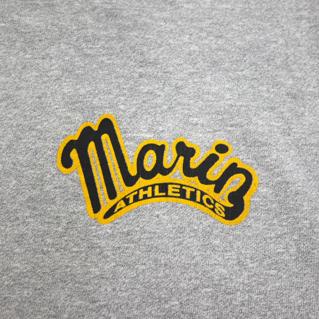 Champion USA Made 90s College Print T-Shirt XL Grey Cotton Marine ATHLETICS