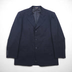Brooks Brothers 3B Suit, Size M, Navy Wool, Double-Tuck, Wide Fit