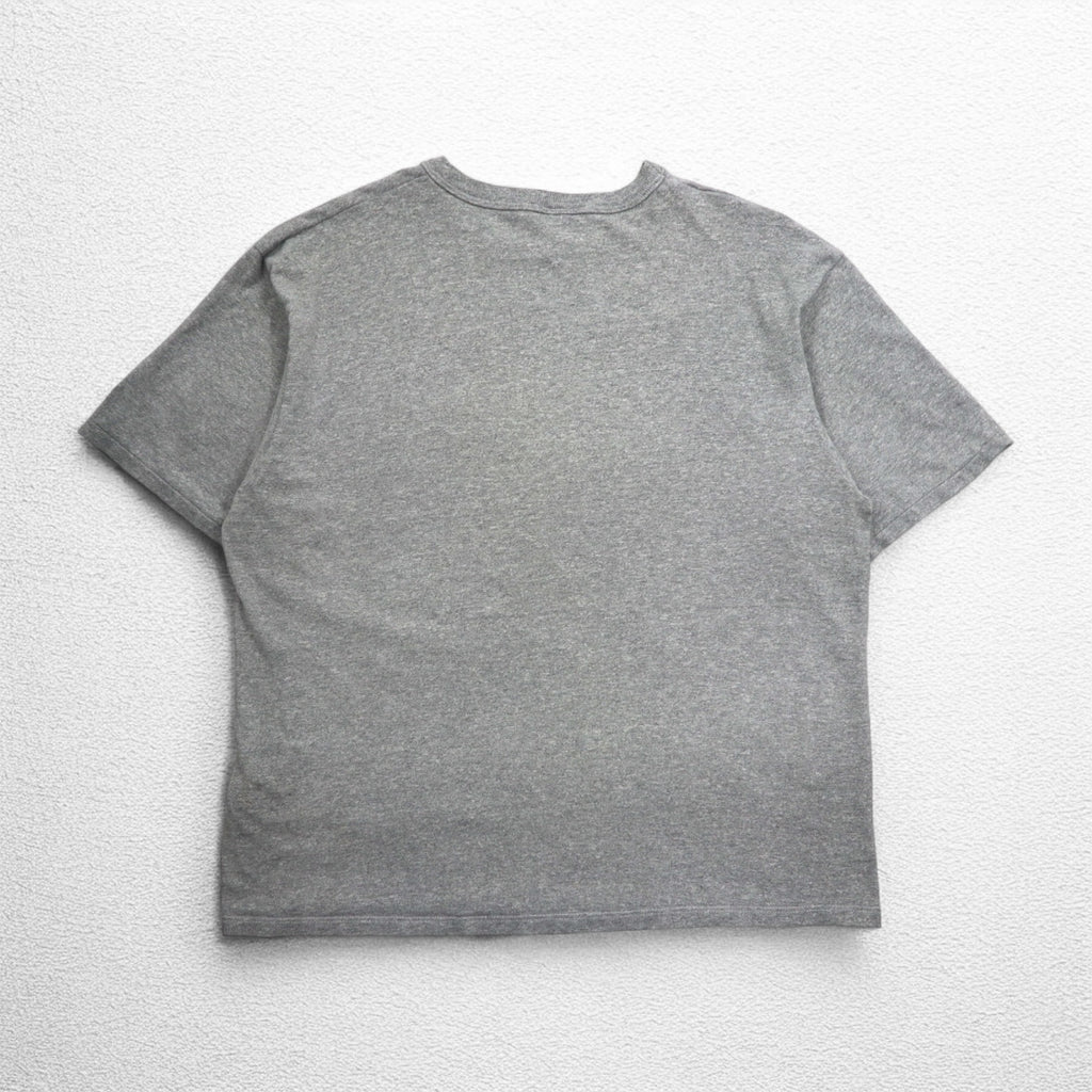 Champion USA Made 90s College Print T-Shirt XL Grey Cotton Marine ATHLETICS
