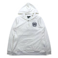 LAUREN ACTIVE RALPH LAUREN 90s Skipper Hoodie M White Toggle Button Embroidered Emblem Logo