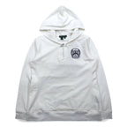 LAUREN ACTIVE RALPH LAUREN 90s Skipper Hoodie M White Toggle Button Embroidered Emblem Logo