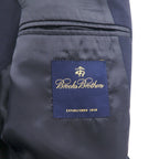 Brooks Brothers 3B Suit, Size M, Navy Wool, Double-Tuck, Wide Fit