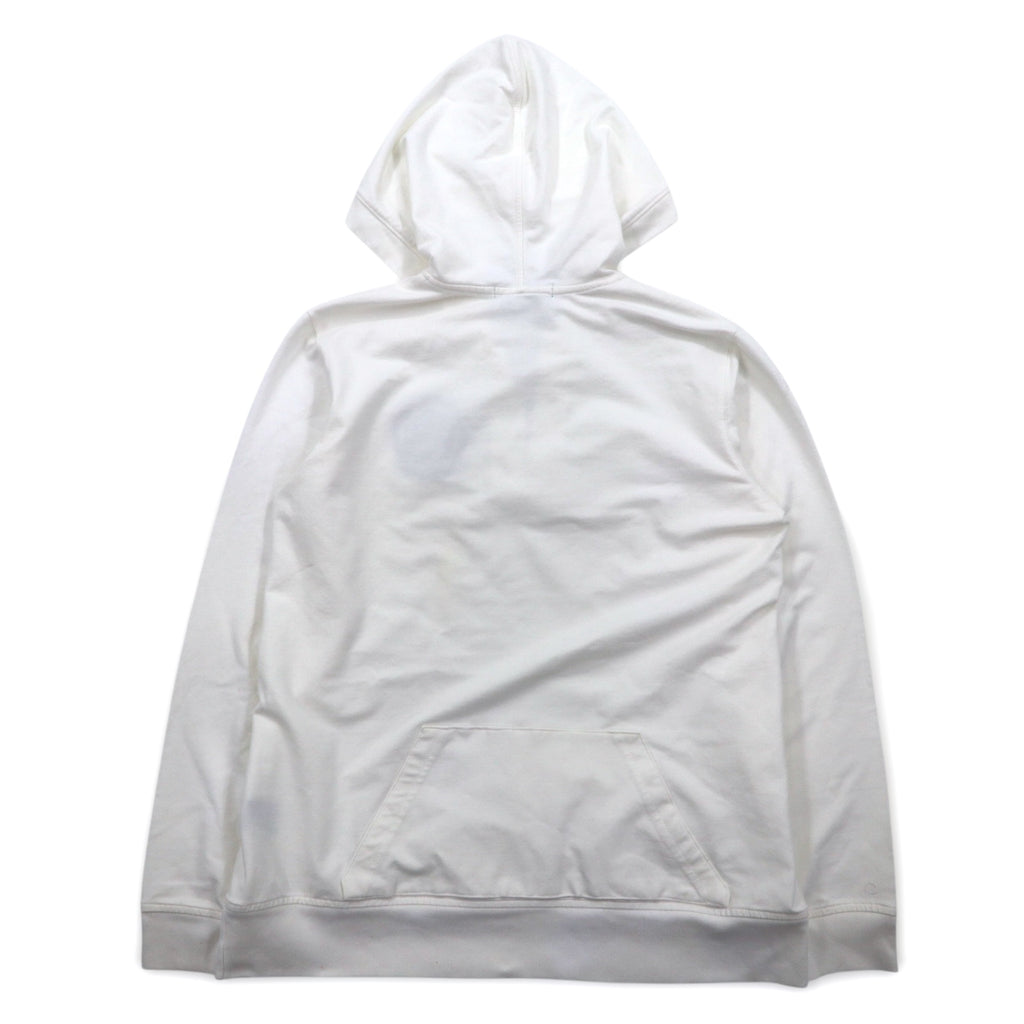 LAUREN ACTIVE RALPH LAUREN 90s Skipper Hoodie M White Toggle Button Embroidered Emblem Logo