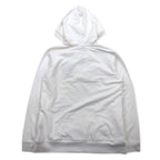 LAUREN ACTIVE RALPH LAUREN 90s Skipper Hoodie M White Toggle Button Embroidered Emblem Logo