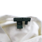 LAUREN ACTIVE RALPH LAUREN 90s Skipper Hoodie M White Toggle Button Embroidered Emblem Logo