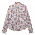 POLO JEANS CO. RALPH LAUREN Floral Western Shirt S White Snap Button