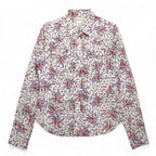 POLO JEANS CO. RALPH LAUREN Floral Western Shirt S White Snap Button