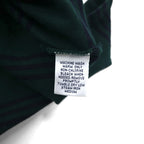 Polo by Ralph Lauren 90年代 ボーダー ポロシャツ 2XL グリーン コットン 鹿の子 スモールポニー刺繍