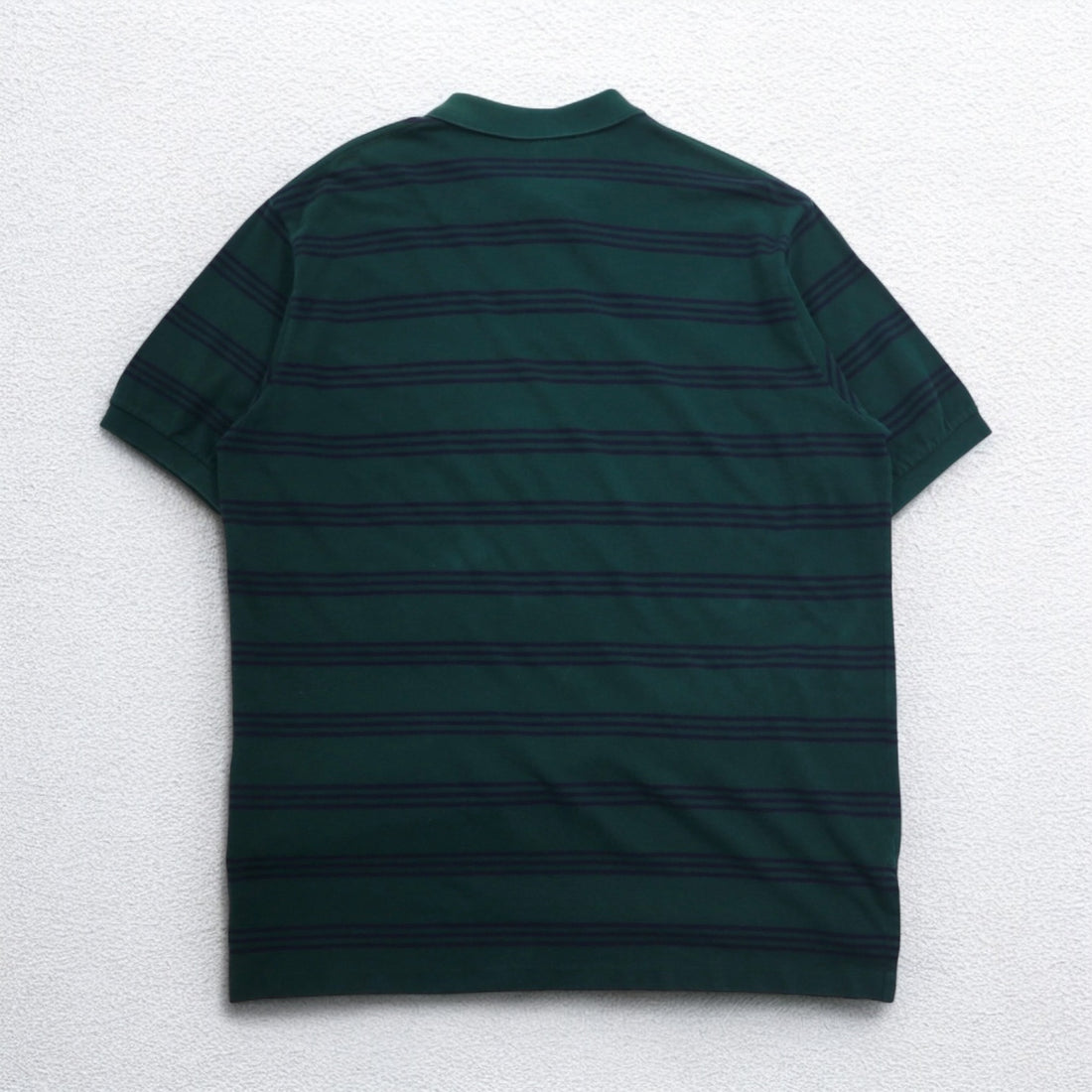 Polo by Ralph Lauren 90年代 ボーダー ポロシャツ 2XL グリーン コットン 鹿の子 スモールポニー刺繍