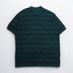 Polo by Ralph Lauren 90年代 ボーダー ポロシャツ 2XL グリーン コットン 鹿の子 スモールポニー刺繍