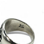 Vintage Silver Signet Ring Signet Flare Cross Ring Size 17 Silver 925 Gothic