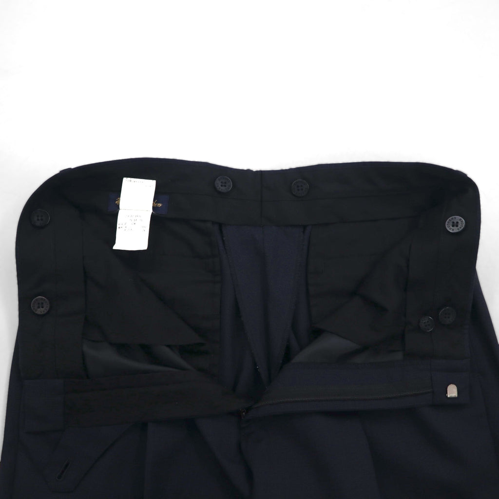 Brooks Brothers 3B Suit, Size M, Navy Wool, Double-Tuck, Wide Fit