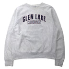 日本然リトテ-古着オンライン-J AMERICA カレッジ プリント スウェット L グレー コットン パキ綿 GLEN LAKE MICHIGAN ビッグサイズ リバースウィーブ-J America College Print Sweatshirt L Gray Cotton Paki Cotton GLEN LAKE MICHIGAN Big Size Reverse Wave