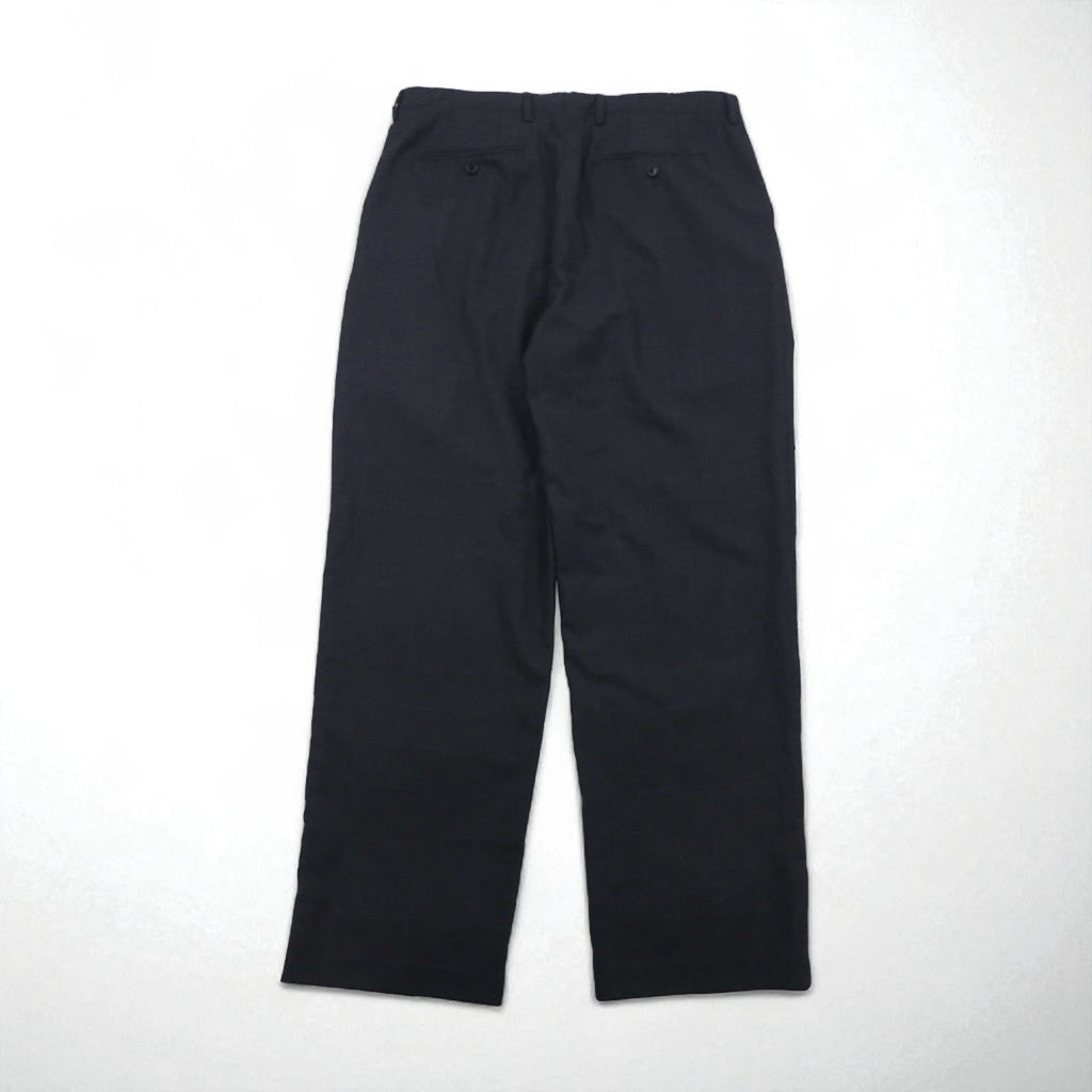 NAUTICA RIGGER Classic Fit 2-Puck Wide Leg Slacks, Size L, Gray Check Wool