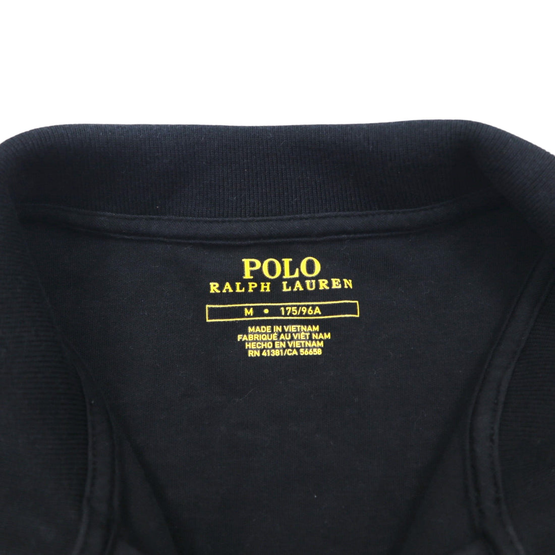 Polo Ralph Lauren Track Jacket Jersey M Black Cotton Small Pony Embroidery Tricolor