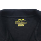 Polo Ralph Lauren Track Jacket Jersey M Black Cotton Small Pony Embroidery Tricolor