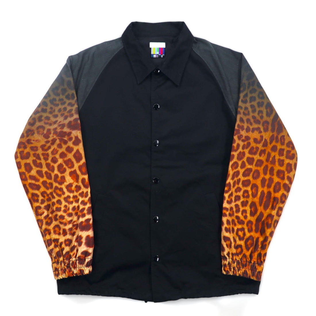 FACETASM Leopard Coach Jacket M Black Cotton HT-JK-M05